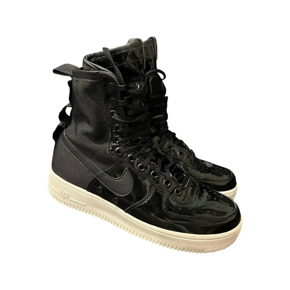Nike SF Air Force 1 SE High With Black Patent Leather Women’s 9.5 EU 41
